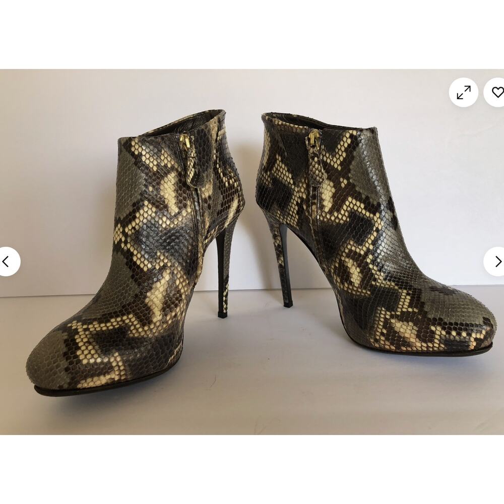 ROBERTO CAVALLI $2,000 PYTHON LEATHER ANKLE BOOTI… - image 3
